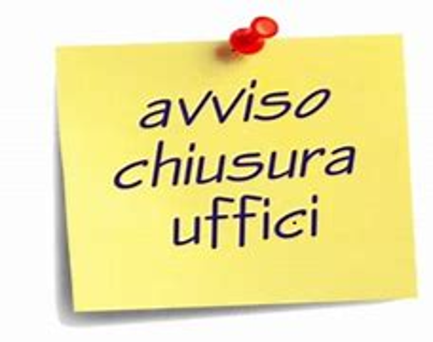 Avviso Chiusura ufficio anagrafe lunedì 9 giugno 2025 Avviso Chiusura ufficio anagrafe lunedì 9 giugno 2025