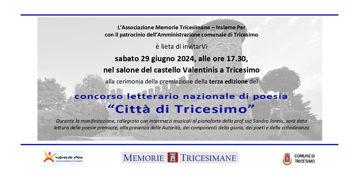 Premiazione Concorso letterario Città di Tricesimo