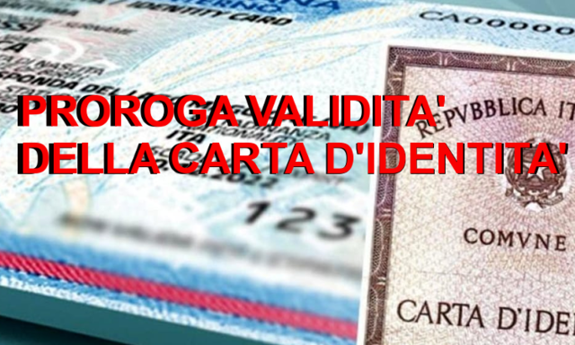  Proroga validità documenti di riconoscimento e di identità al 30 settembre 2021